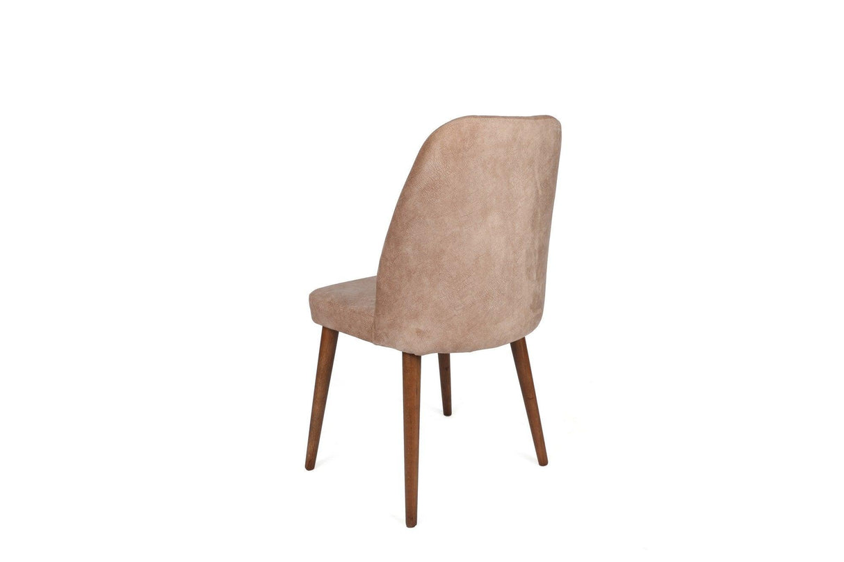 Set scaune (4 bucăți) Alfa V4 Chair Set (4 Pieces), Kaki, 50x90x49 cm - Nuc Bej, SKU 974NMB1554