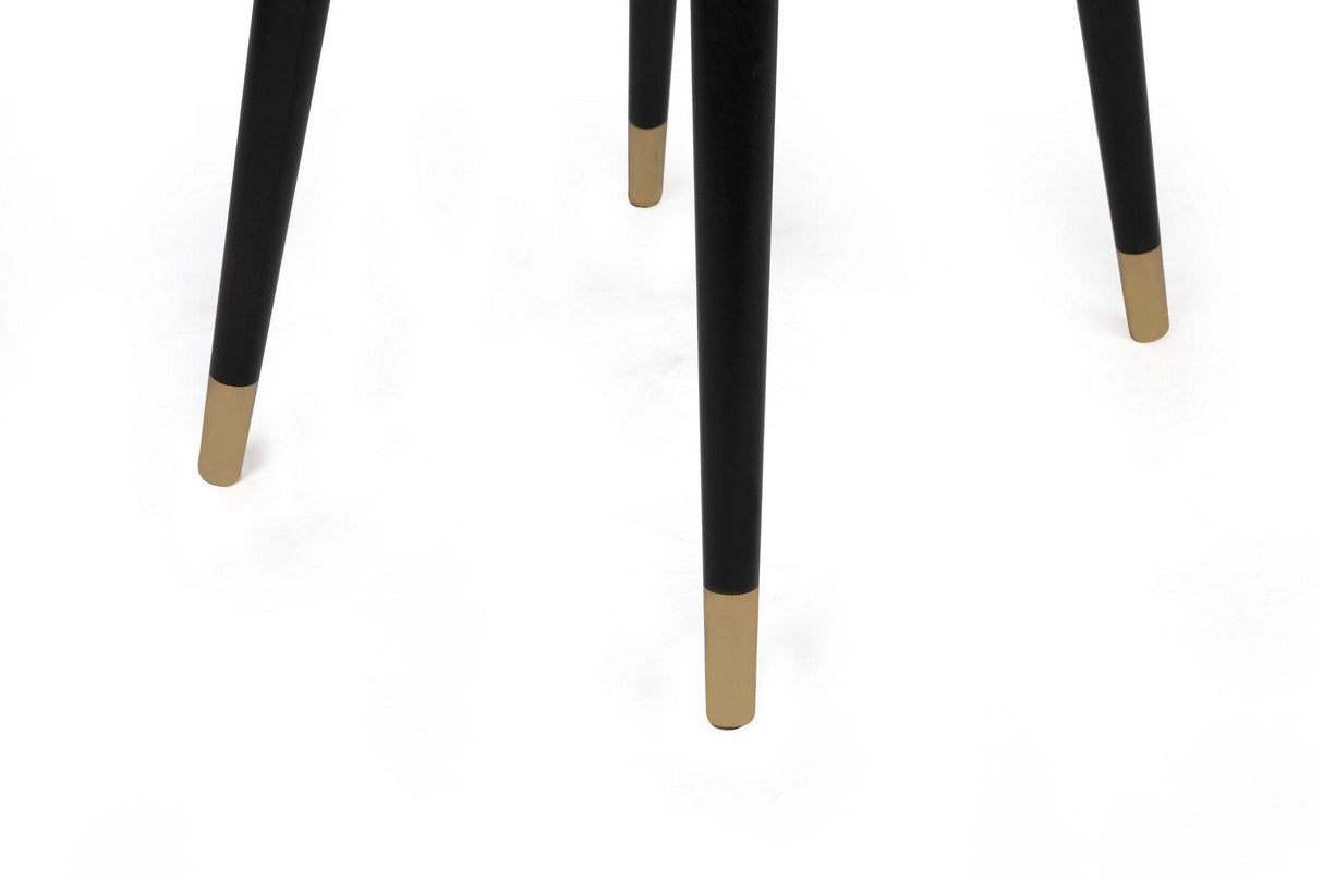 Set scaune (4 bucăți) Hugo V4 Chair Set (4 Pieces), Gri, 50x90x49 cm - Auriu Negru Antracit, SKU 974NMB1591