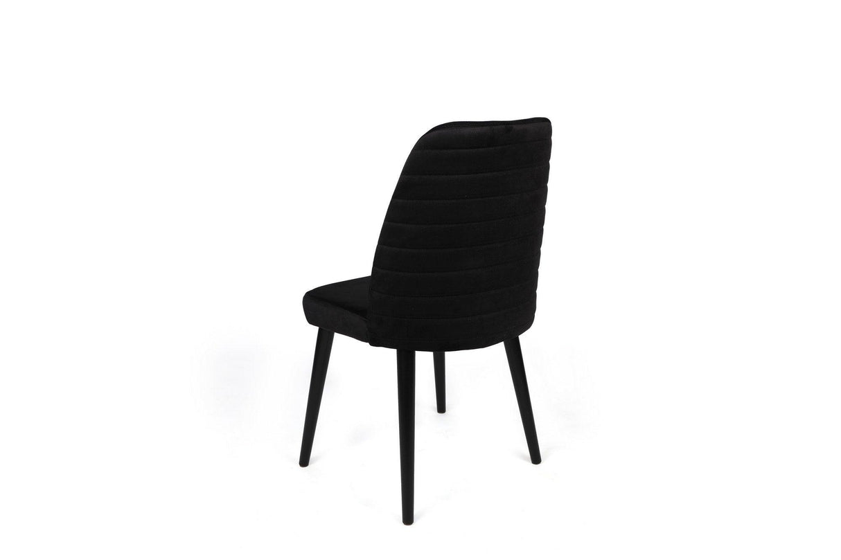 Set scaune (4 bucăți) Tutku V4 Chair Set (4 Pieces), Gri, 49x90x50 cm - Negru, SKU 974NMB1608