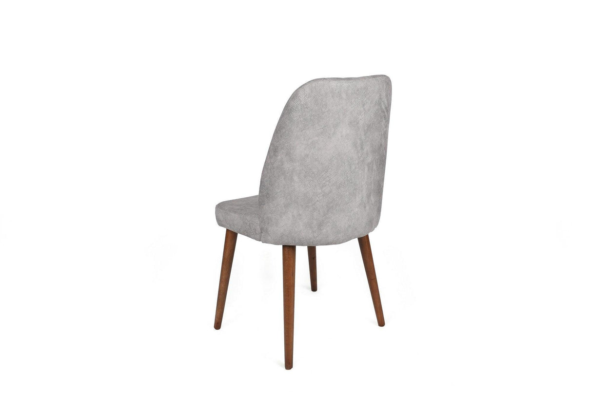 Set scaune (2 bucăți) Alfa Chair Set (2 Pieces), Kaki, 50x90x49 cm - Nuc Gri, SKU 974NMB1630