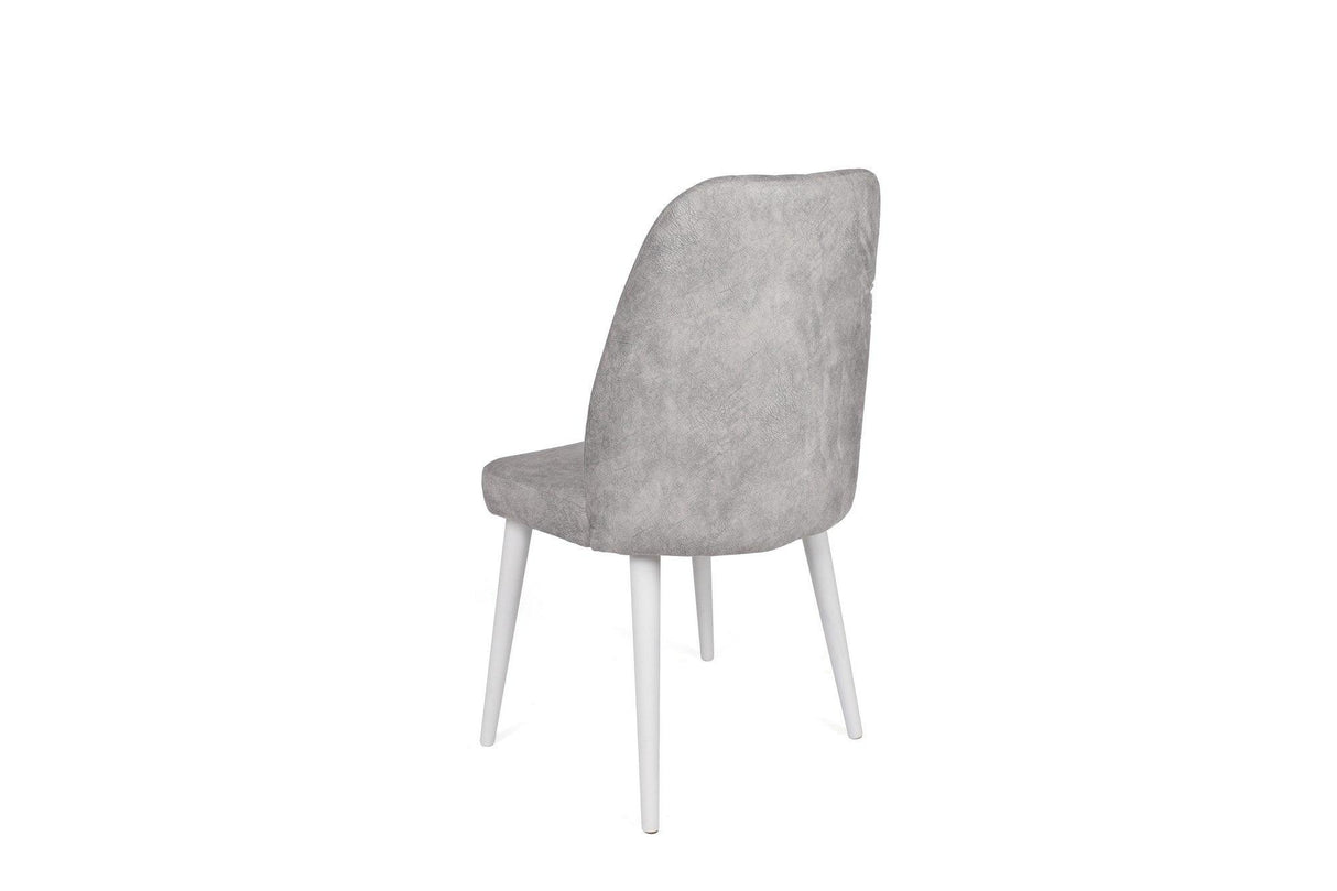 Set scaune (2 bucăți) Alfa Chair Set (2 Pieces), Kaki, 50x90x49 cm - Gri Alb, SKU 974NMB1630