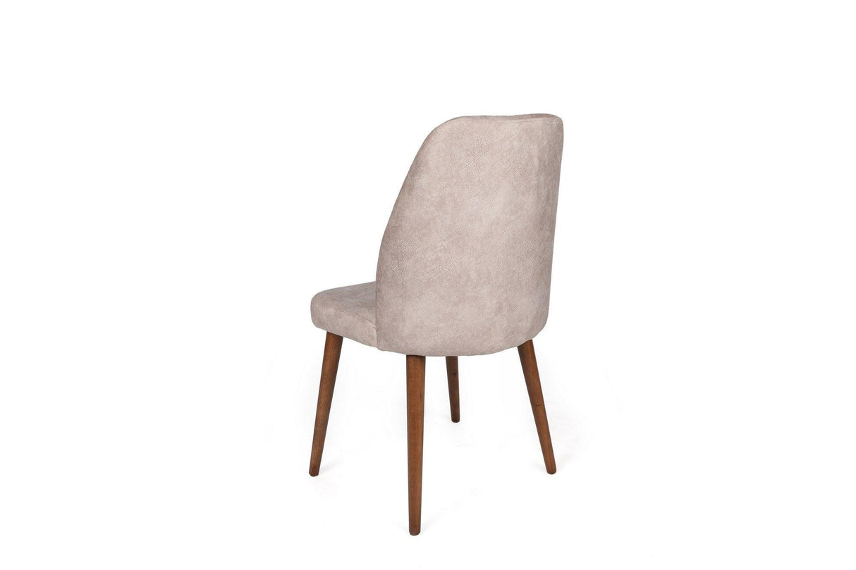 Set scaune (2 bucăți) Alfa Chair Set (2 Pieces), Kaki, 50x90x49 cm - Bej Lemn, SKU 974NMB1630