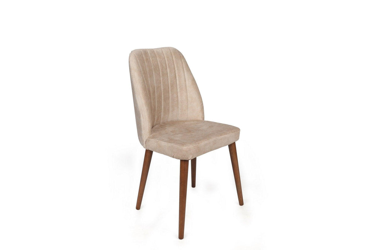 Set scaune (2 bucăți) Alfa Chair Set (2 Pieces), Kaki, 50x90x49 cm - Cremă de nucă, SKU 974NMB1630