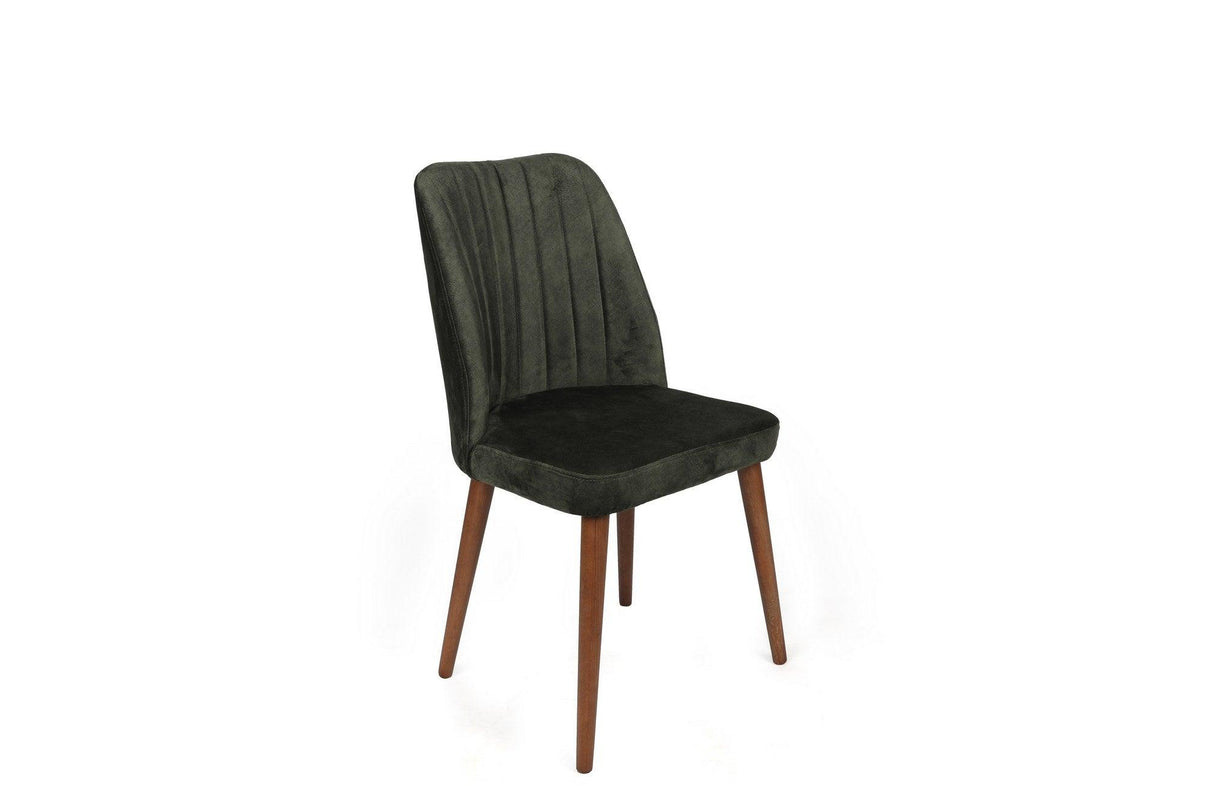 Set scaune (2 bucăți) Alfa Chair Set (2 Pieces), Kaki, 50x90x49 cm - Nuc kaki, SKU 974NMB1630