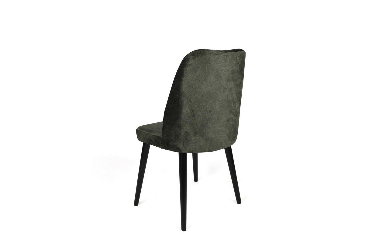 Set scaune (2 bucăți) Alfa Chair Set (2 Pieces), Kaki, 50x90x49 cm - Kaki Negru, SKU 974NMB1630