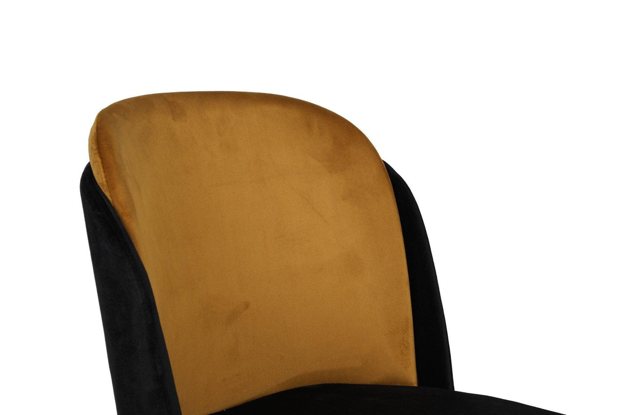 Set scaune (2 bucăți) Dore Chair Set (2 Pieces), Muştar, 54x86x55 cm - Mustar Negru, SKU 974NMB1651
