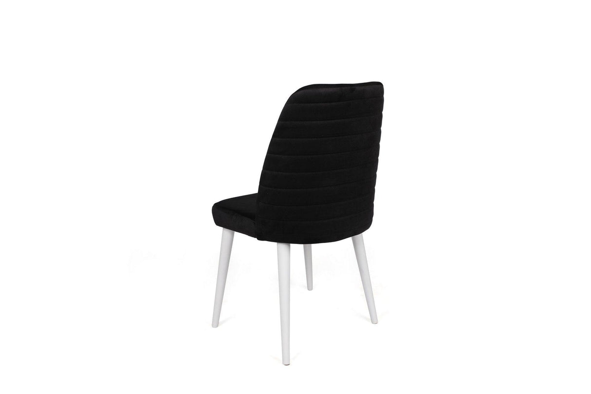 Set scaune (2 bucati) Bucatarie Sufragerie Tutku Chair 50 x 90 x 49 cm - Alb negru, SKU 974NMB1683