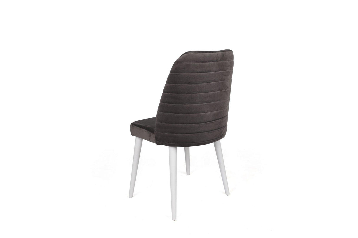 Set scaune (2 bucati) Bucatarie Sufragerie Tutku Chair 50 x 90 x 49 cm - Alb antracit, SKU 974NMB1683
