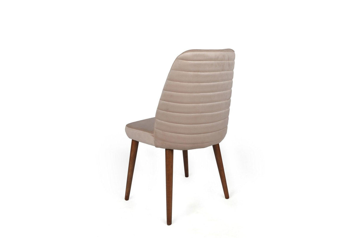 Set scaune (2 bucati) Bucatarie Sufragerie Tutku Chair 50 x 90 x 49 cm - Cremă de nucă, SKU 974NMB1683