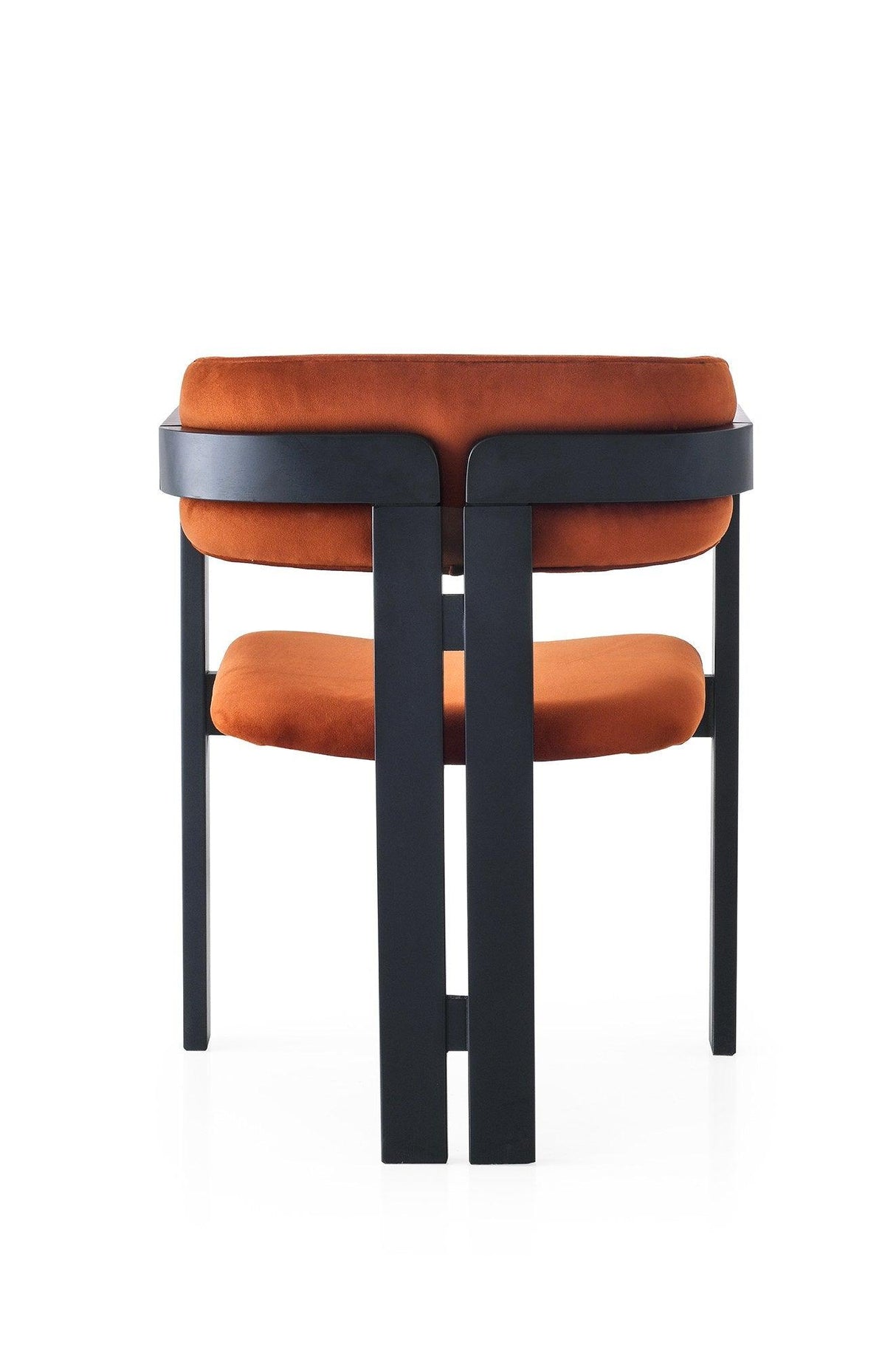 Scaun Bucatarie Sufragerie PA Chair Vintage, 58 x 76 x 49 cm - Portocaliu Negru, SKU 974NMB1709
