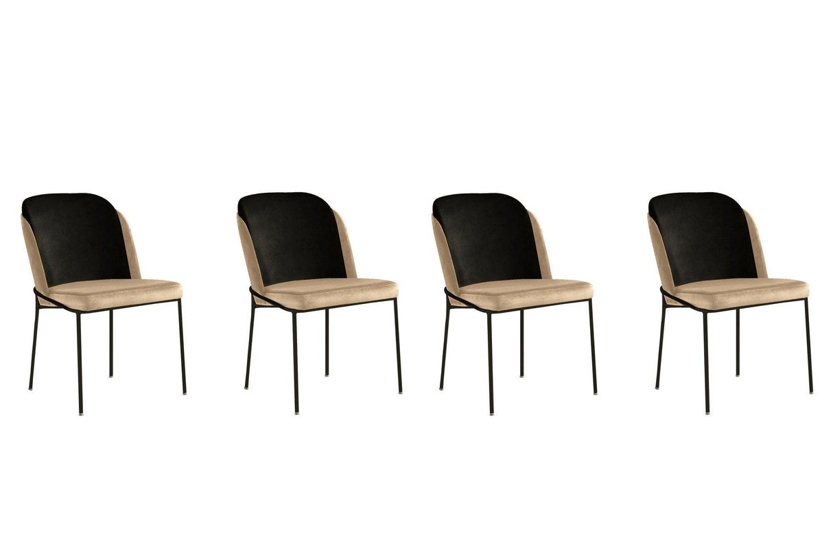 Set scaune Bucatarie Sufragerie (4 bucăți) DR Chair Set, 54 x 86 x 55 cm - Bej, SKU 974NMB1716