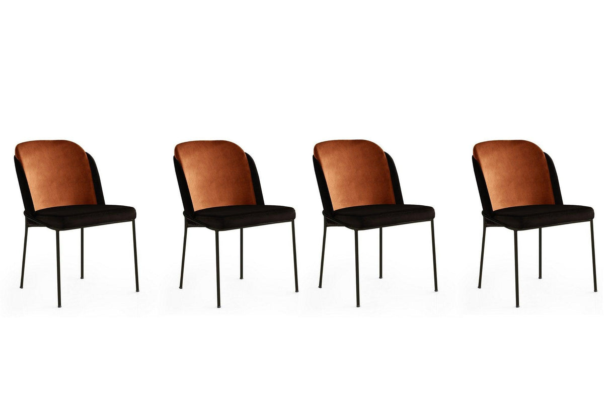 Set scaune Bucatarie Sufragerie (4 bucăți) DR Chair Set, 54 x 86 x 55 cm - Portacaliu, SKU 974NMB1716
