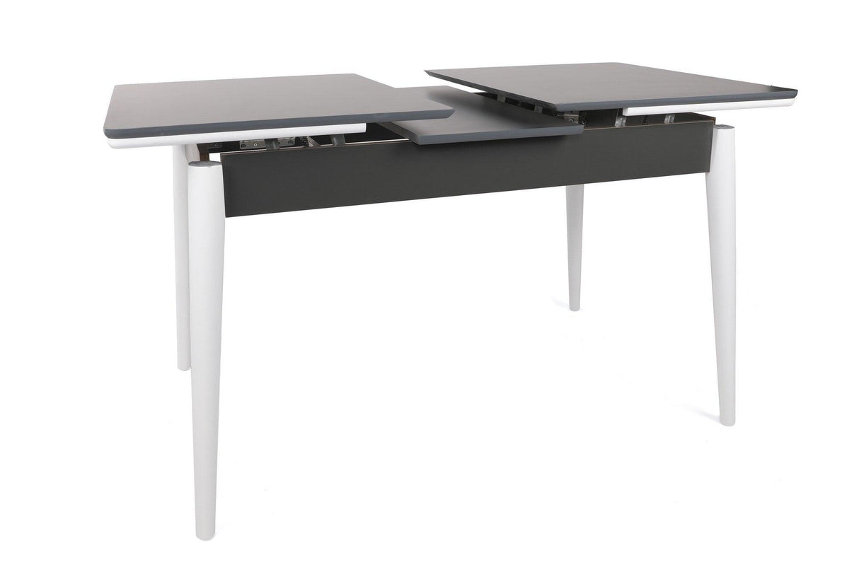 Masă Extensibila Sigma Dining Table, Nuc, 130 x 80 x 80 cm - Alb antracit, SKU 974NMB1732