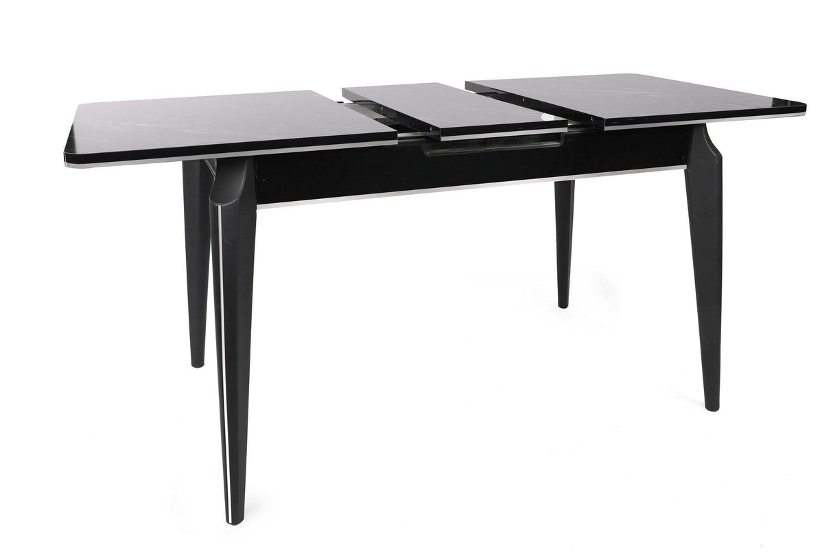 Masa Bucatarie Star Dining Table Extensibila, Gri, 120 x 75 x 79 cm - Negru, SKU 974NMB1735