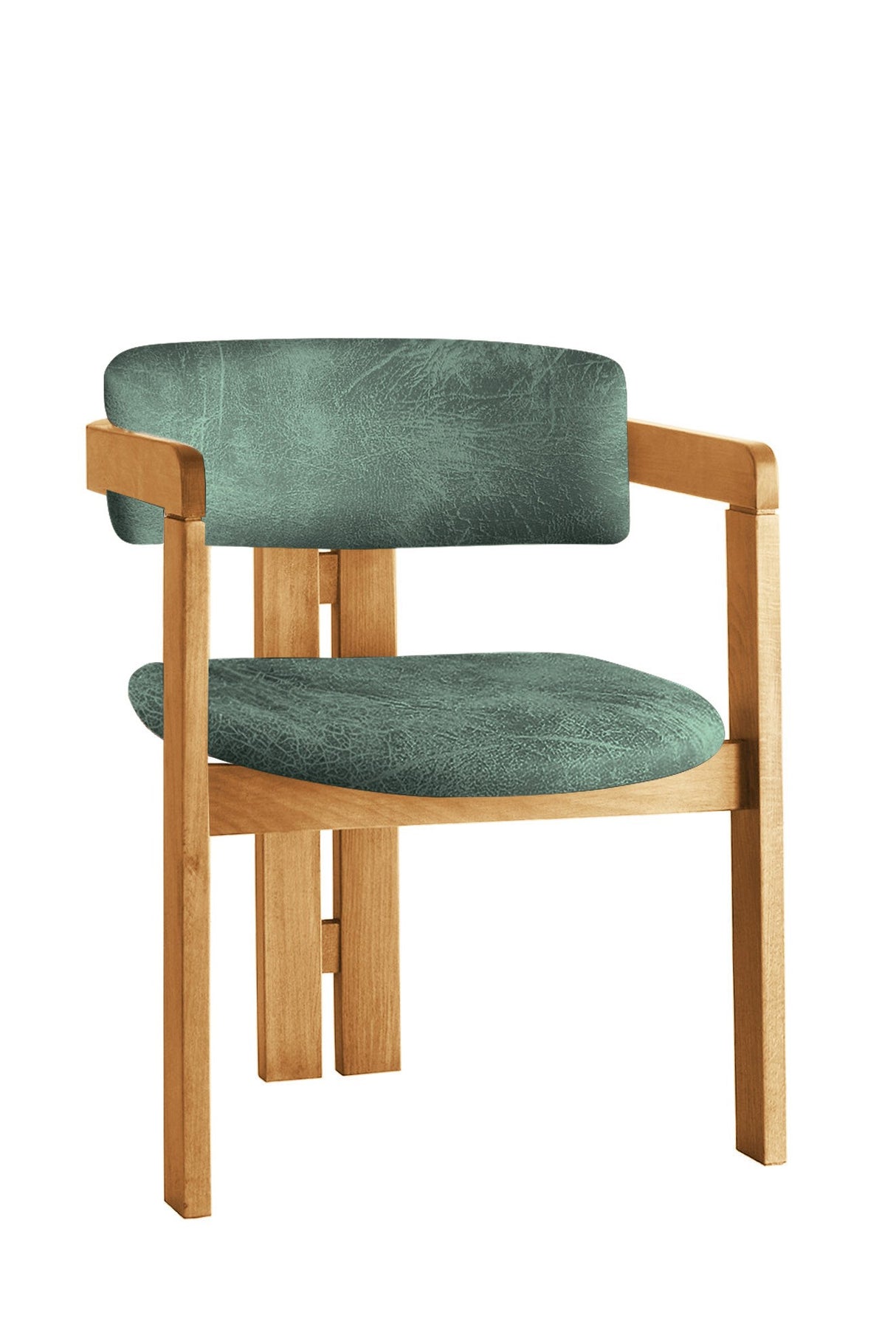 Scaun CO - 040, Stejar - Verde, 58x49x76 cm