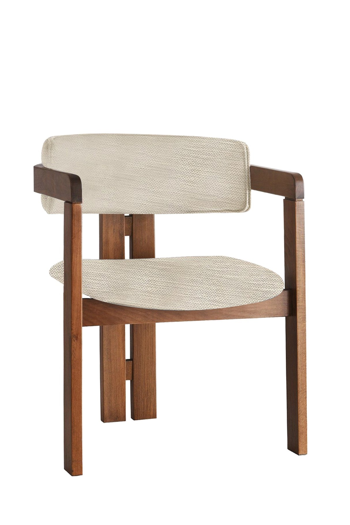 Scaun CO-015, Gri deschis - Nuc, 58x49x76 cm