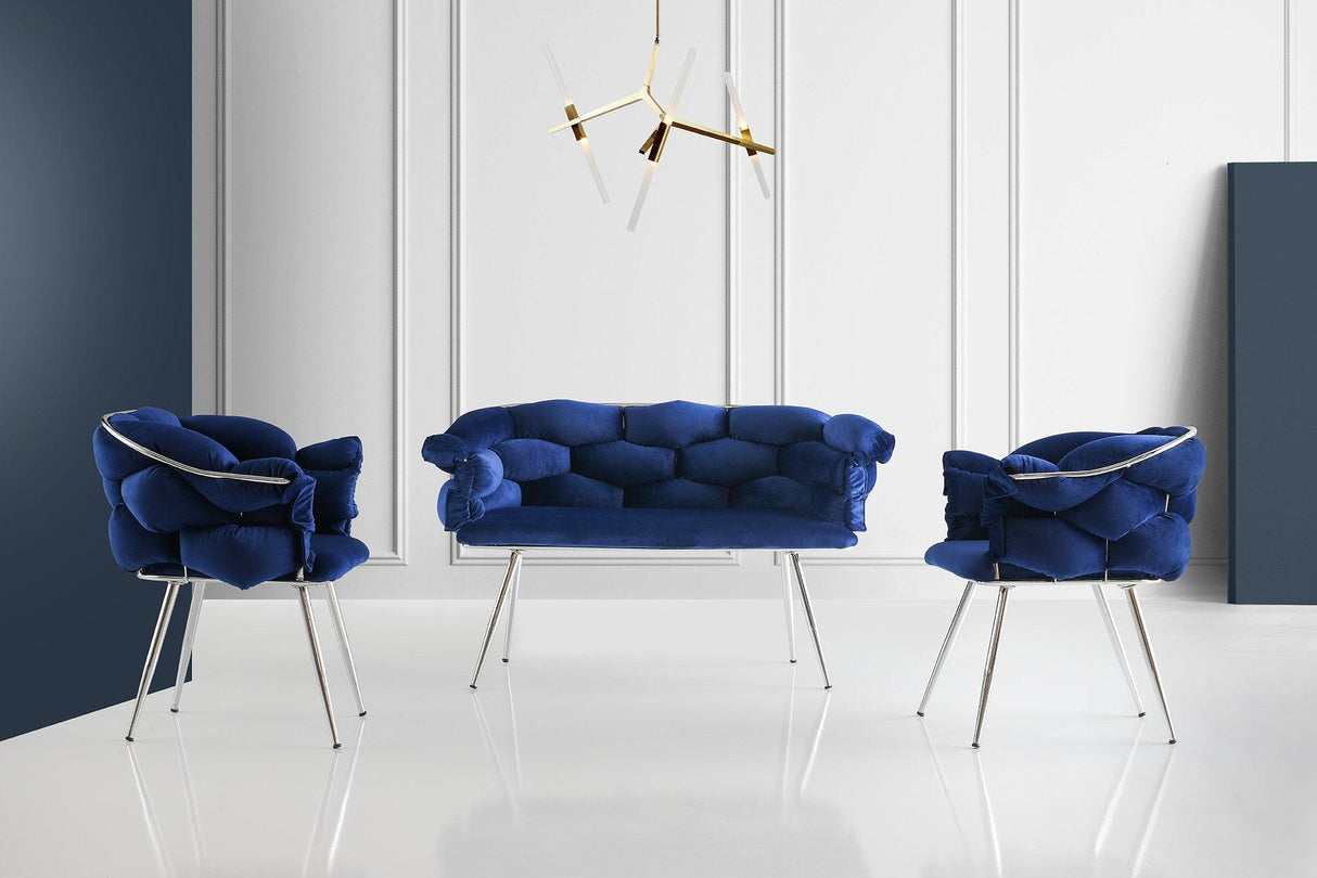Set de canapea Balon Sofa Set, 135 x 79 x 65 cm - Albastru, SKU 974NMB1801
