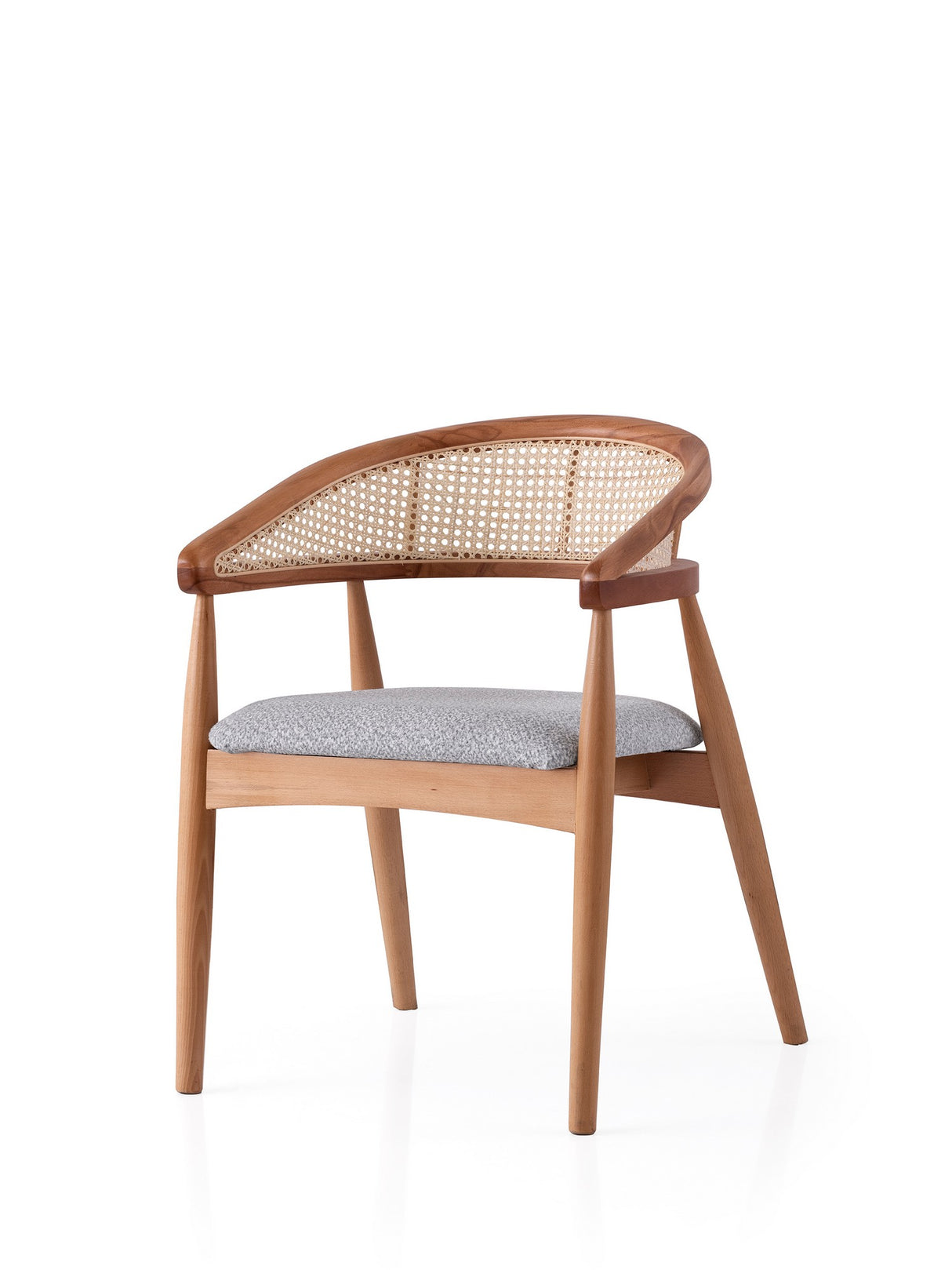 Scaun Atlas - 4351, Stejar - Albastru deschis, 53x53x75 cm
