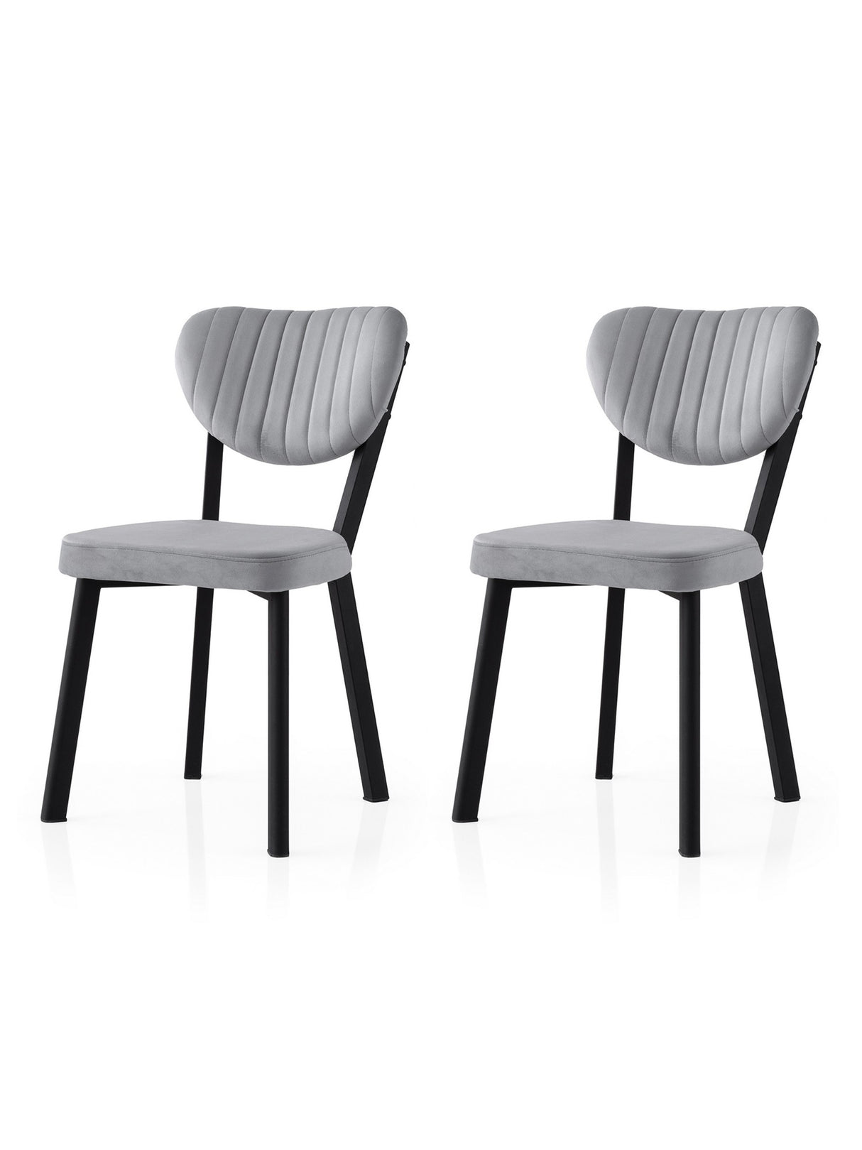 Set 2 scaune Beta - 851 V2, Negru - Ice blue, 46x54x86 cm