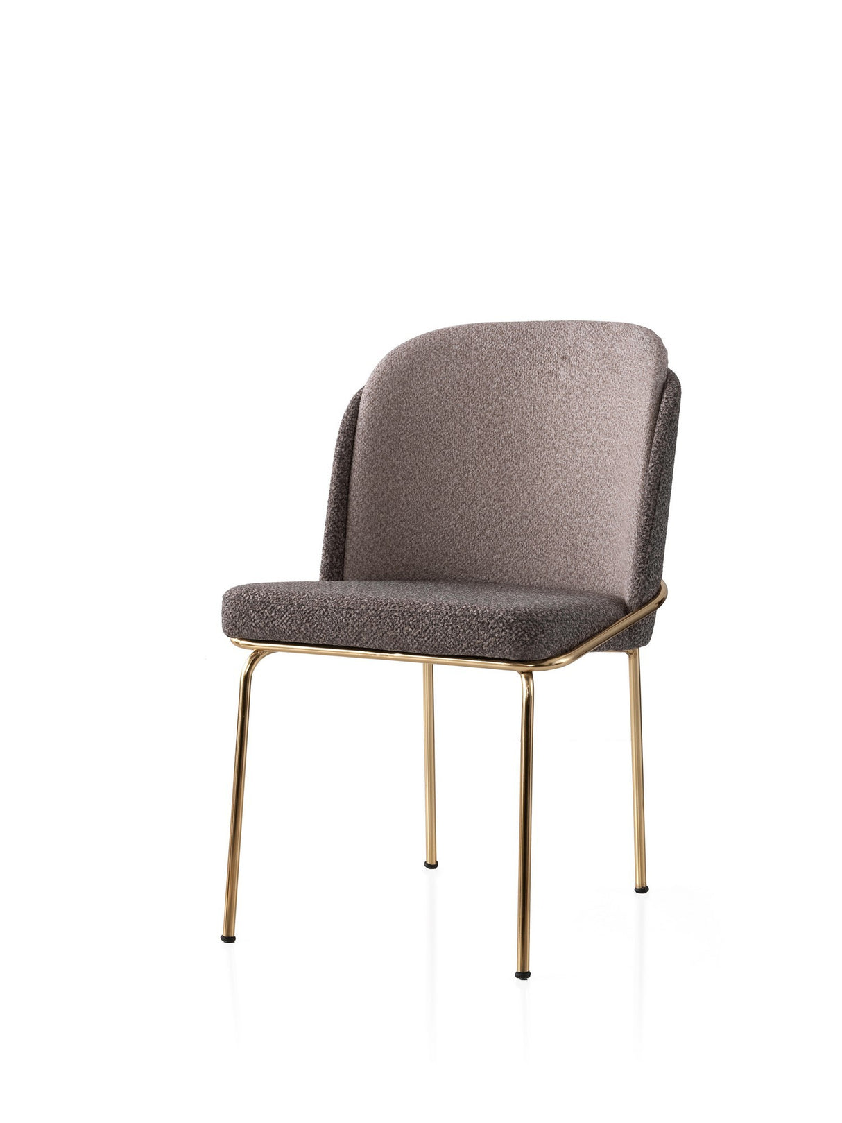 Set 2 scaune Dore - 125 V2, Auriu - Maro - Mink, 62x52x75 cm