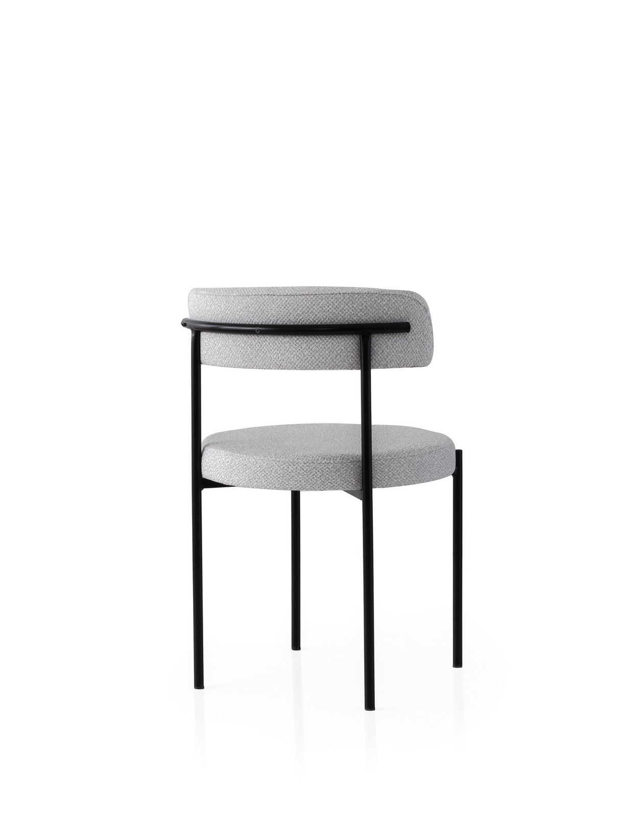 Set 2 scaune Gını - 4001 V2, Negru - Gri, 49x51x76 cm