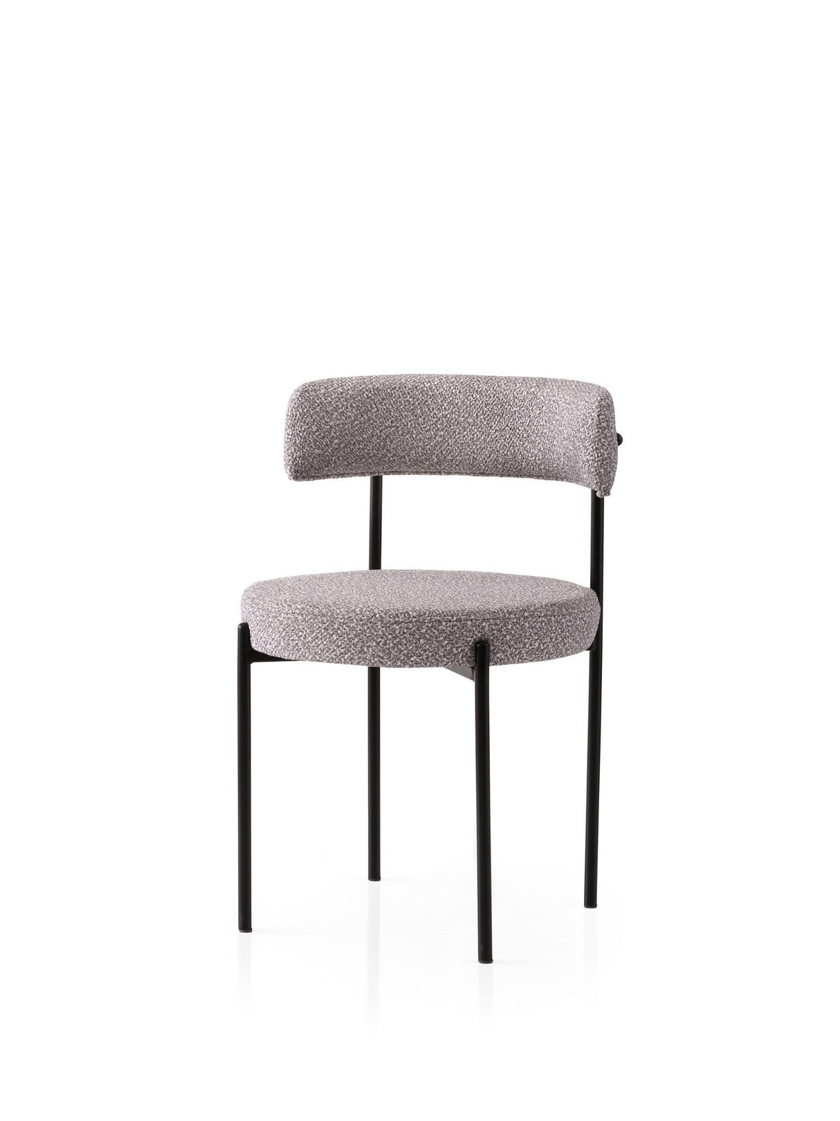 Set 2 scaune Gını - 4006 V2, Negru - Gri, 49x51x76 cm