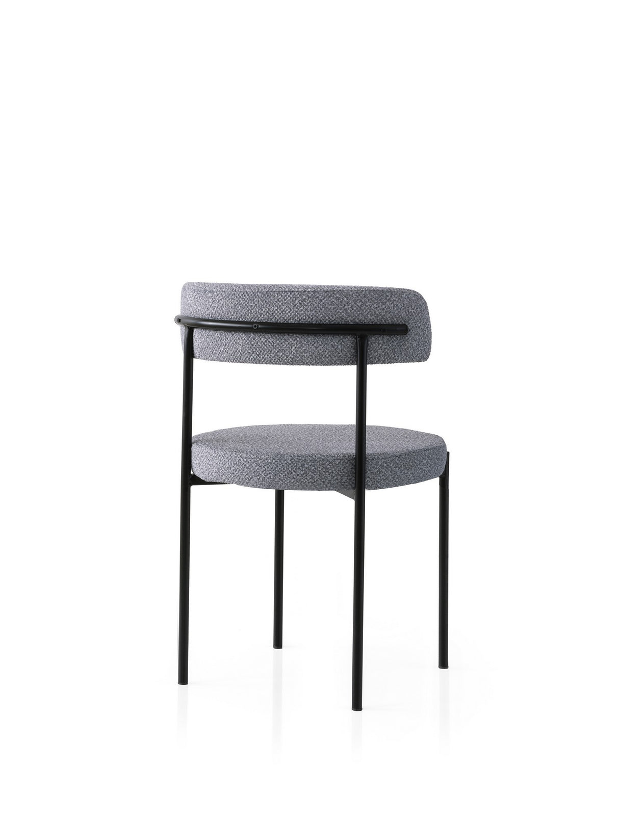 Set 2 scaune Gını - 4012 V2, Negru - Gri închis, 49x51x76 cm