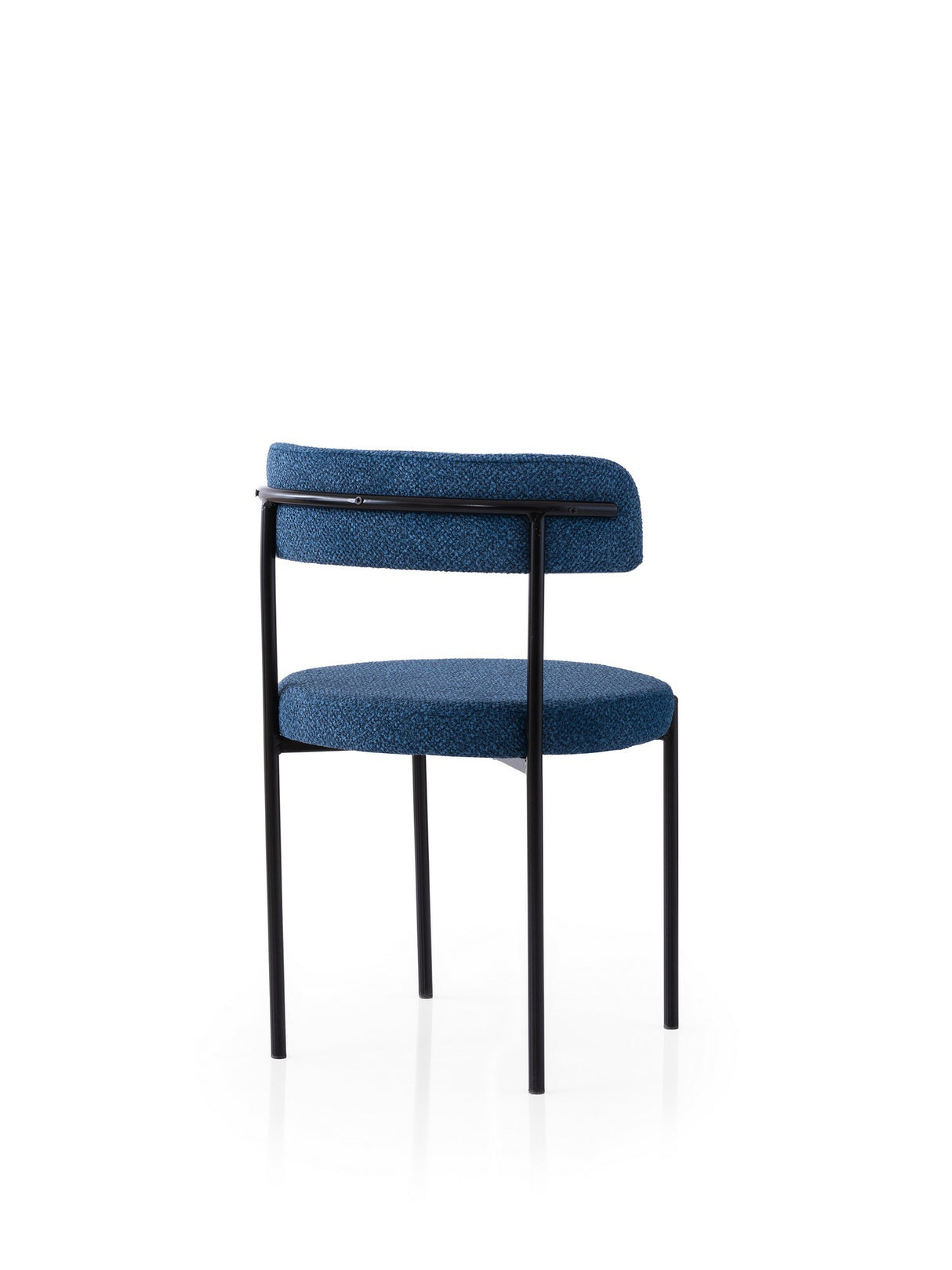 Set 2 scaune Gını - 4014 V2, Negru - Albastru închis, 49x51x76 cm
