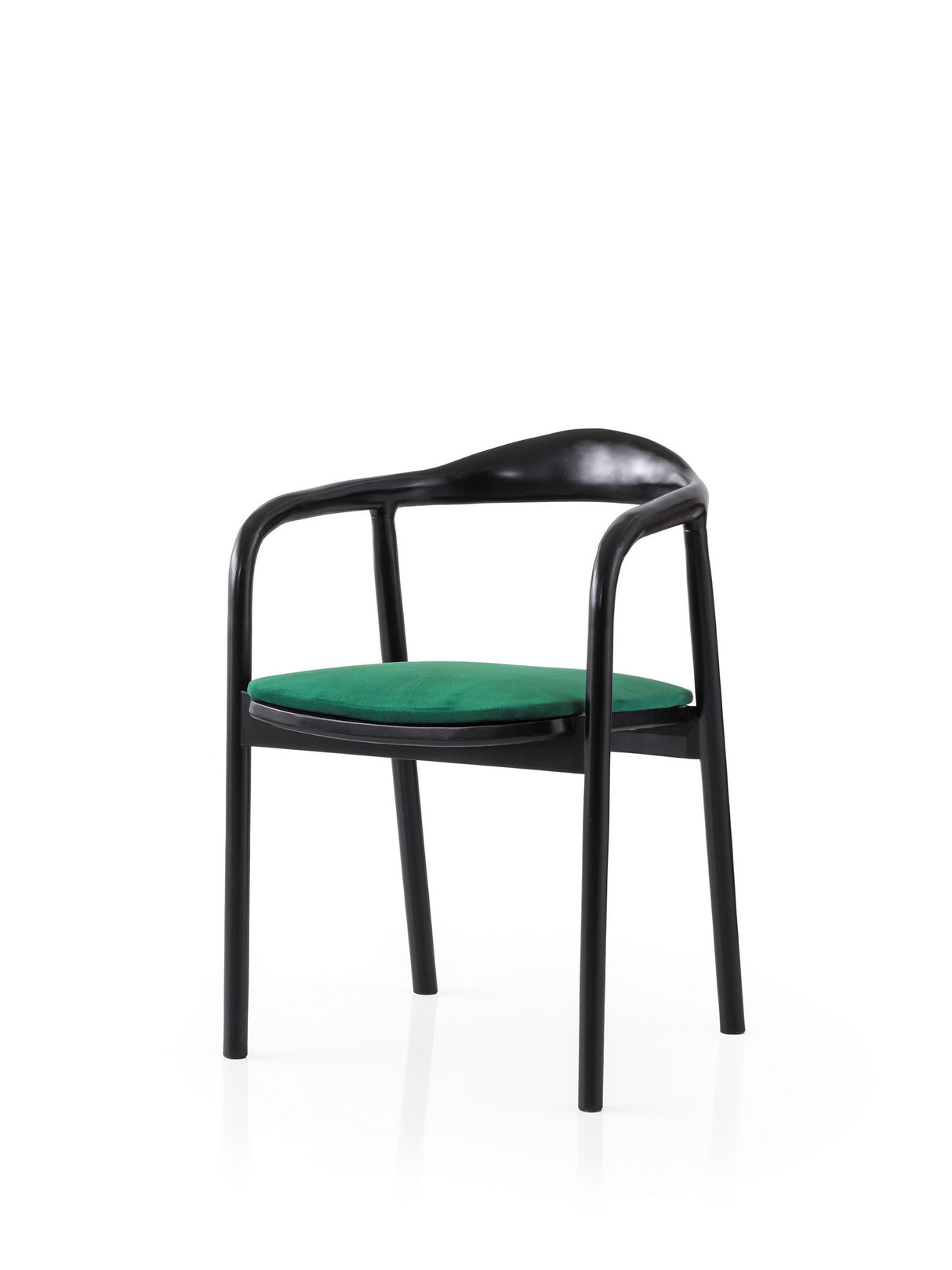 Scaun Palm - 032, Negru - Verde, 52x51x77 cm