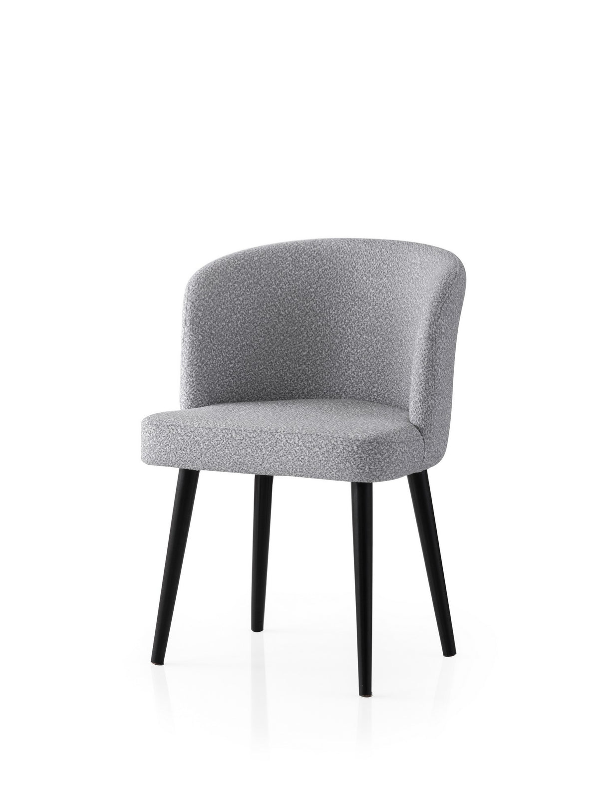 Set 2 scaune Soft - 4115 V2, Negru - Gri deschis, 57x57x81 cm