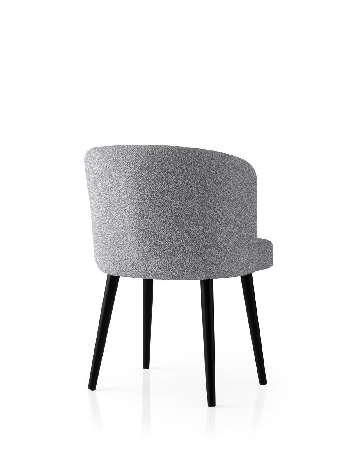 Set 4 scaune Soft - 4115 V4, Negru - Gri deschis, 57x57x81 cm