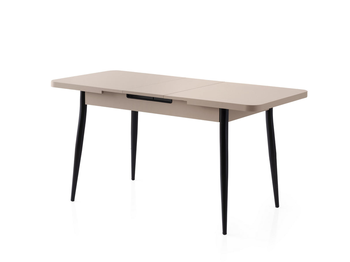 Masă dining extensibilă Ay - 1185, Moca deschis, 120x70x75 cm