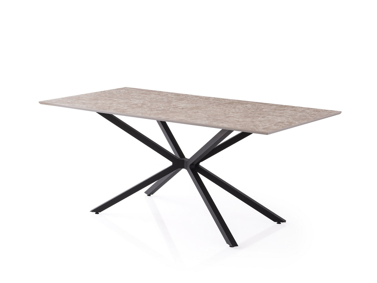 Masă dining Nox - 3003, Grey stone, 180x90x79 cm