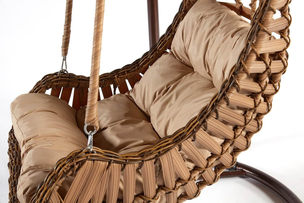 Balansoar de grădină Alacati Orgu, Diverse culori, 120x106x214 cm - Maro | SKU: 991DVN1201 | Balansoar de grădină Alacati Orgu, 120x106x214 cm, varianta Maro, produs pentru amenajarea locuinței, disponibil online în România la CasaMob