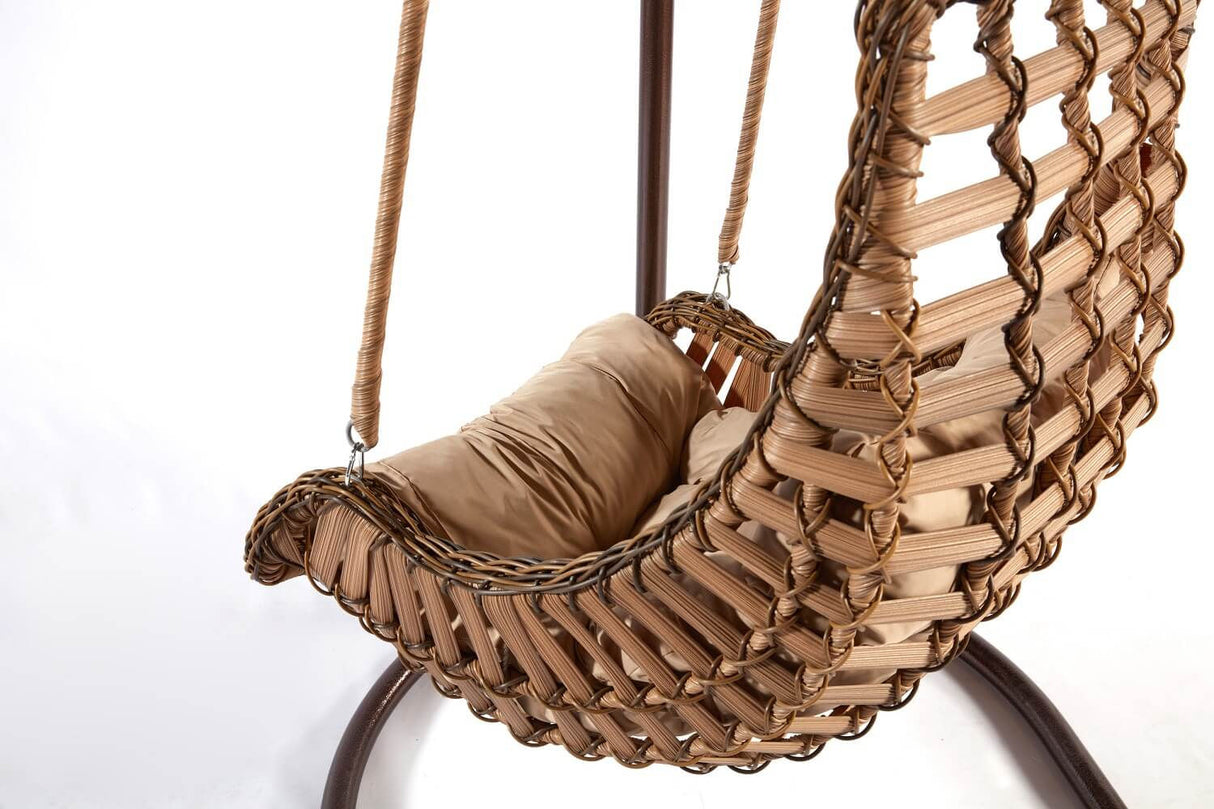 Balansoar de grădină Alacati Orgu, Diverse culori, 120x106x214 cm - Maro | SKU: 991DVN1201 | Balansoar de grădină Alacati Orgu, 120x106x214 cm, varianta Maro, produs pentru amenajarea locuinței, disponibil online în România la CasaMob