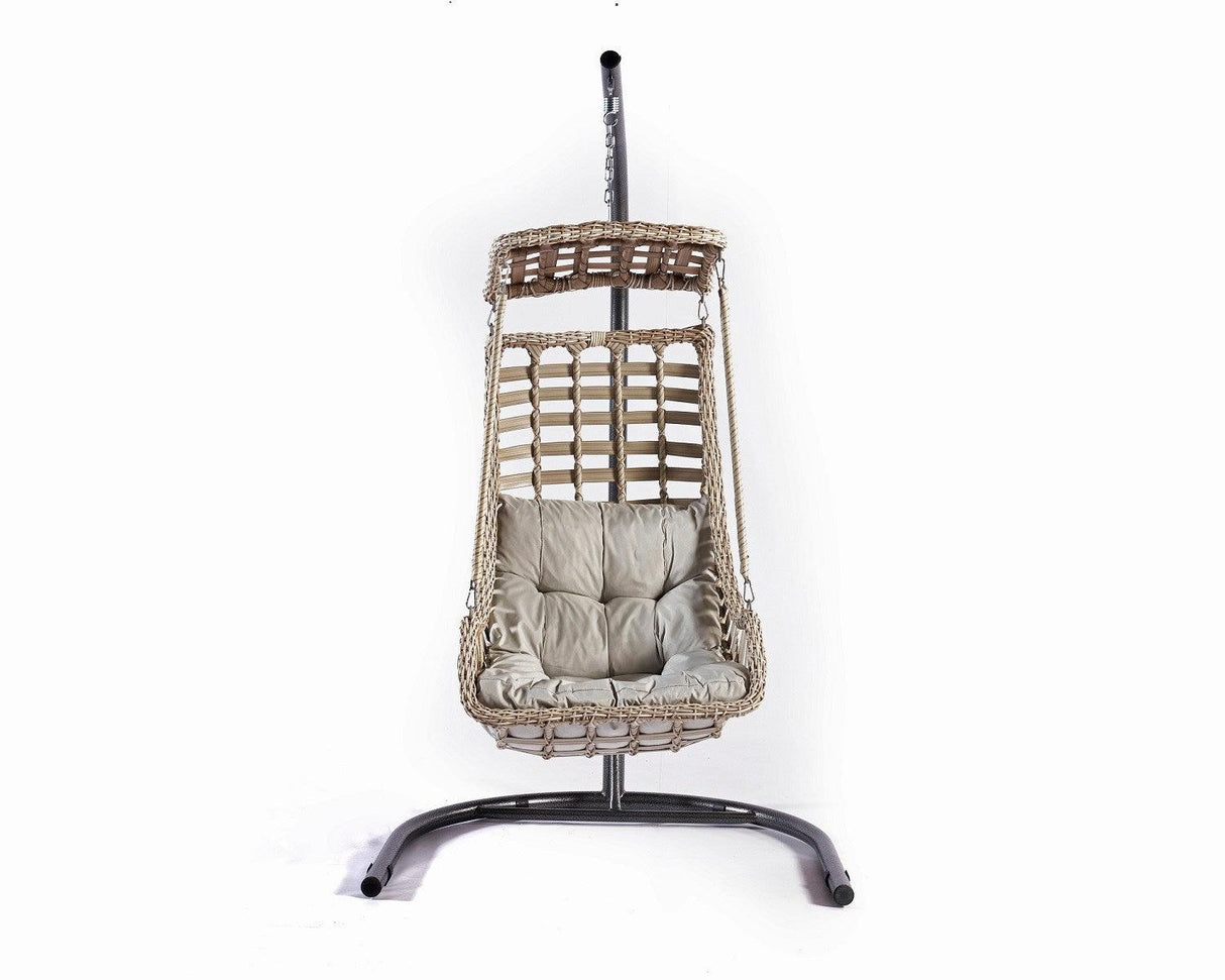 Balansoar de grădină Alacati Orgu, Diverse culori, 120x106x214 cm - Crem | SKU: 991DVN1205 | Balansoar de grădină Alacati Orgu, 120x106x214 cm, varianta Crem, produs pentru amenajarea locuinței, disponibil online în România la CasaMob
