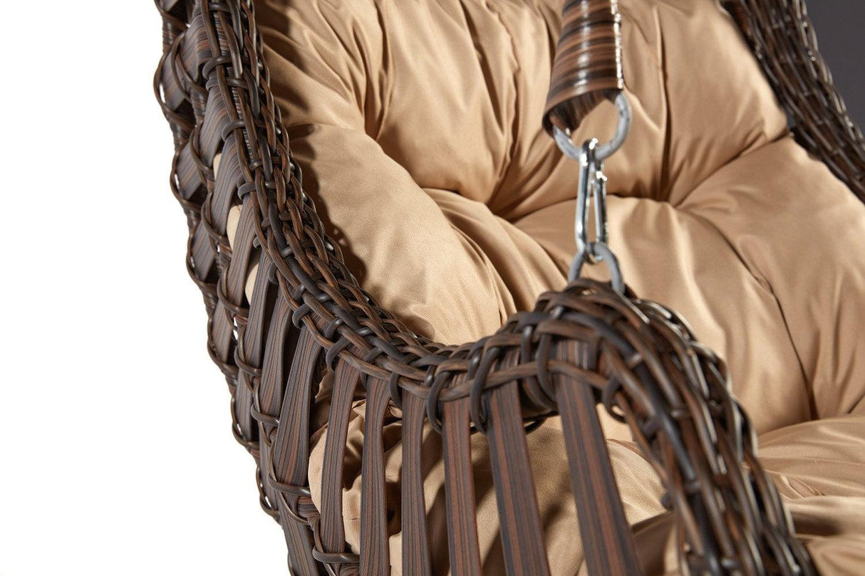 Balansoar de grădină Alacati Orgu, Diverse culori, 120x106x214 cm - Maro închis | SKU: 991DVN1206 | Balansoar de grădină Alacati Orgu, 120x106x214 cm, varianta Maro închis, produs pentru amenajarea locuinței, disponibil online în România la CasaMob