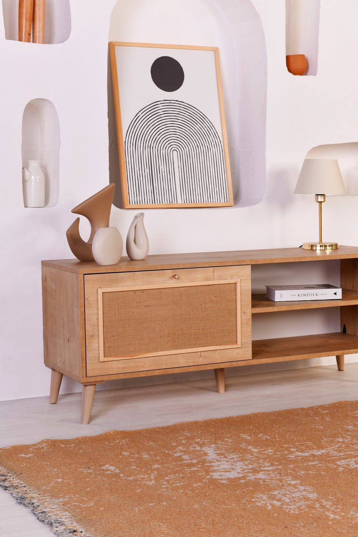 Comodă TV Jüt 140, Stejar, 138x41x15 cm