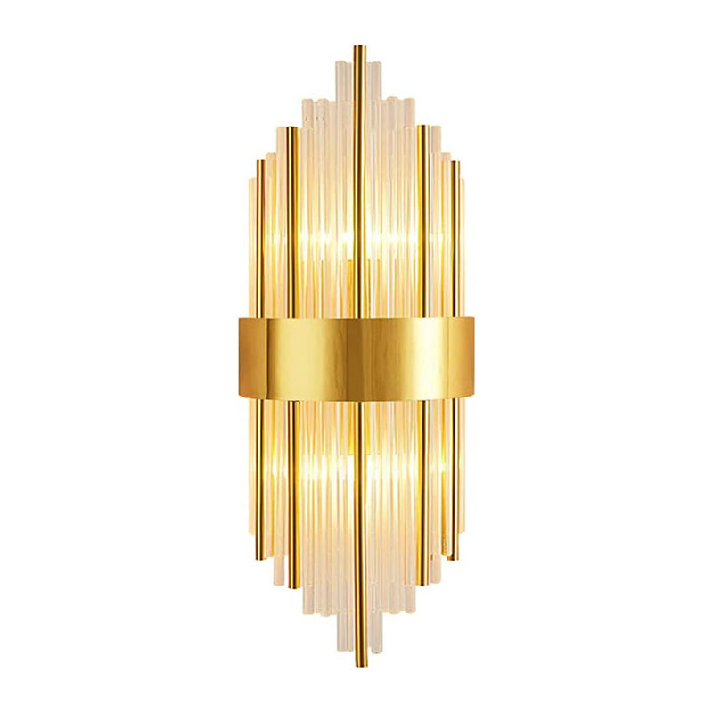 Aplica de perete cu design elegant Fenzy, metal, aurie-alba, 20x60 cm