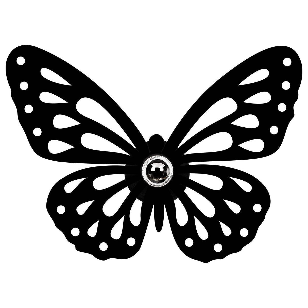 Aplica De Perete Fluturas, Negru, 52x12x38 cm
