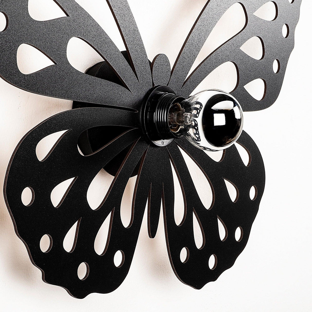 Aplica De Perete Fluturas, Negru, 52x12x38 cm