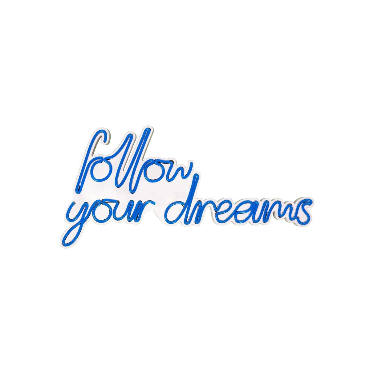 Aplica de Perete Neon Follow Your Dreams, 60x32 cm - Albastru