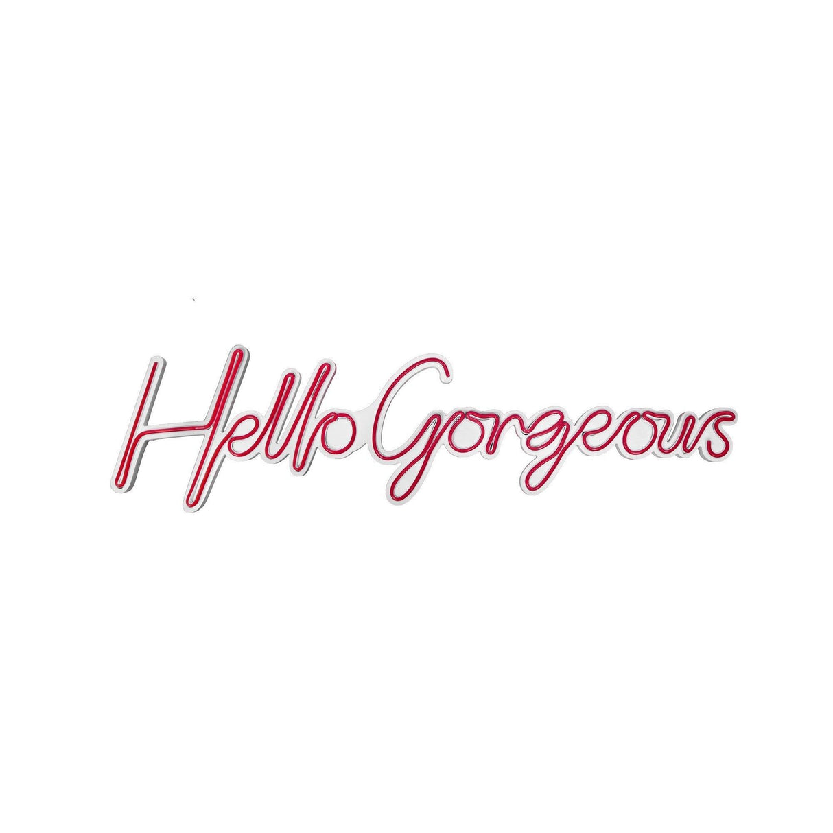 Aplica de Perete Neon Hello Gorgeous (diverse dimensiuni) - Rosu