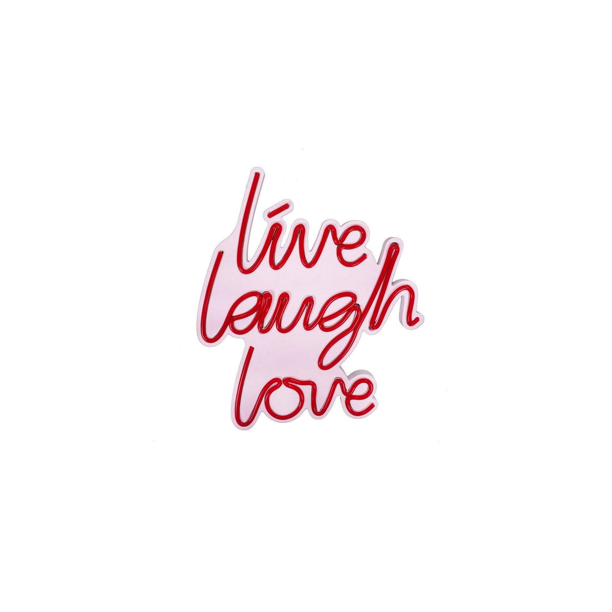 Aplica de Perete Neon Live Laugh Love, 31x36 cm - Rosu