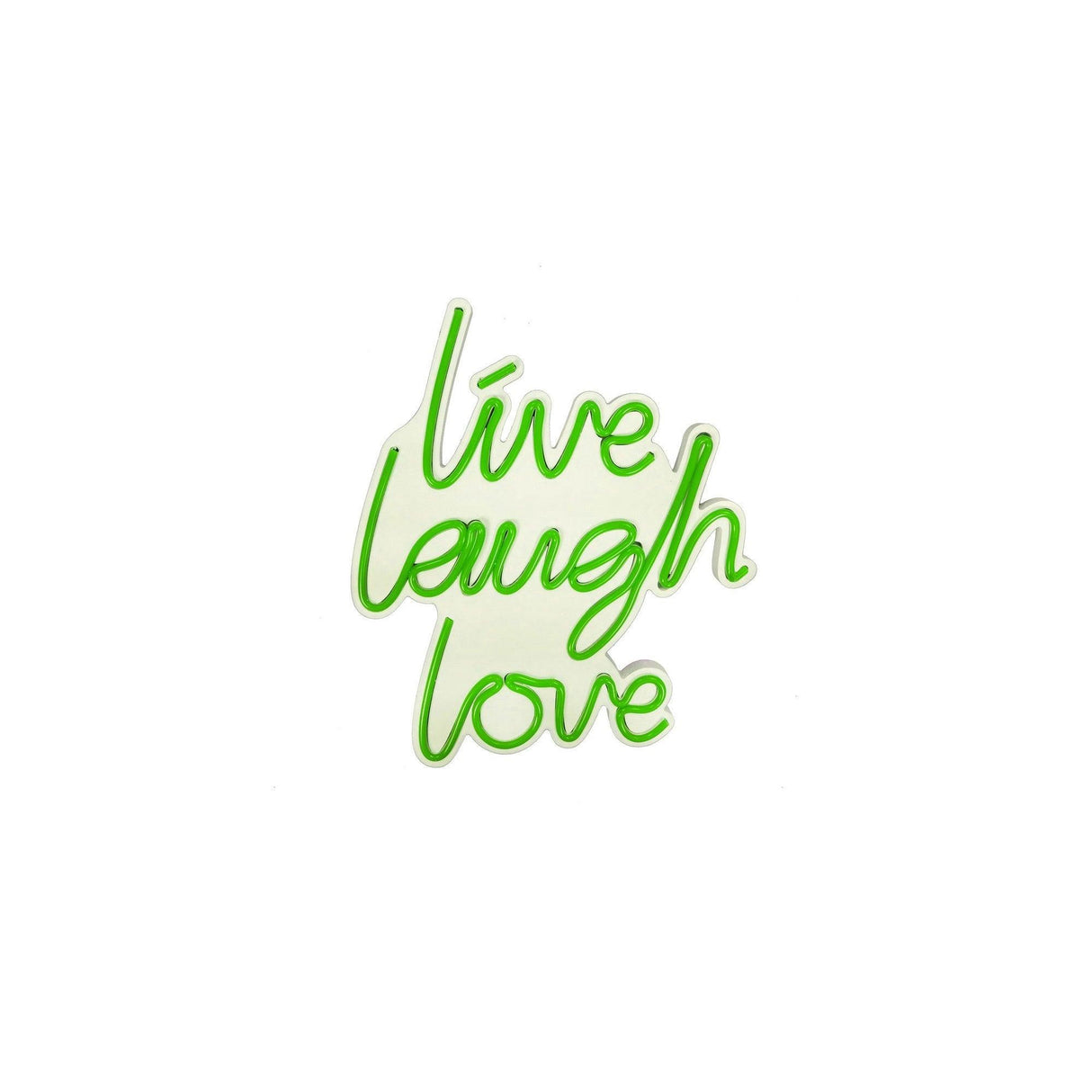 Aplica de Perete Neon Live Laugh Love, 31x36 cm - Verde