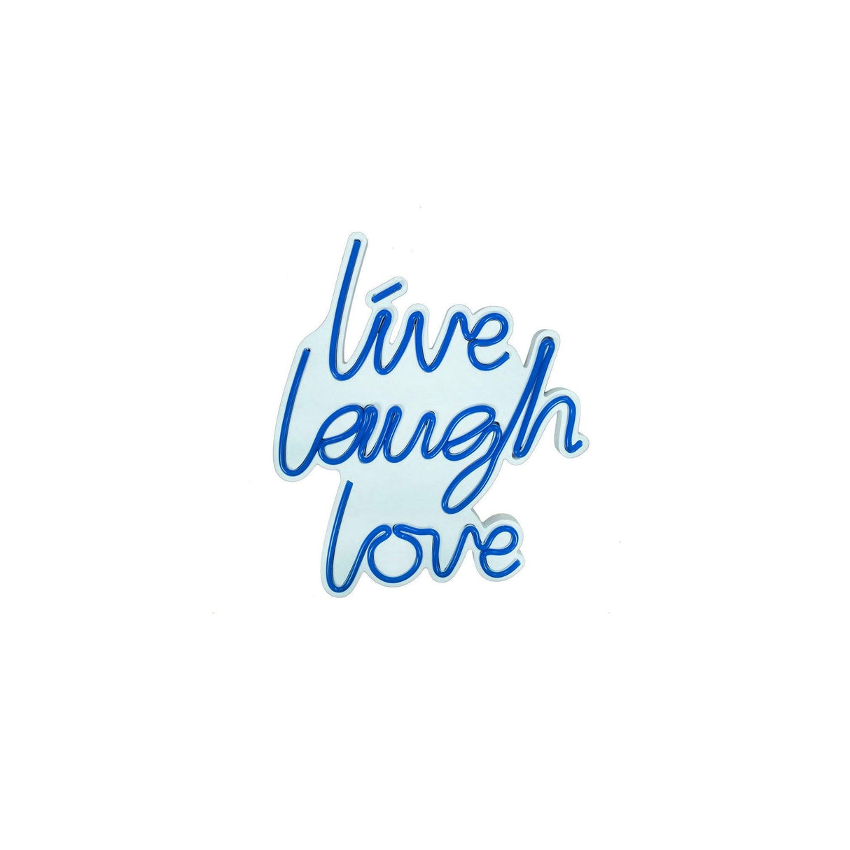 Aplica de Perete Neon Live Laugh Love, 31x36 cm - Albastru