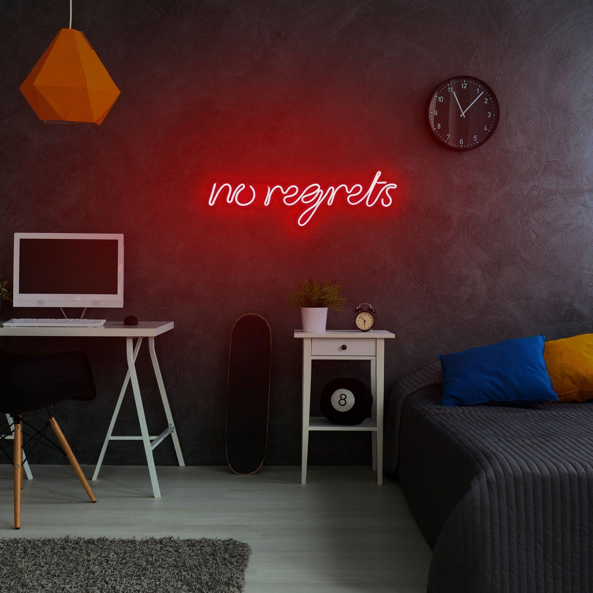 Aplica de Perete Neon No Regrets, 52x16 cm - Rosu