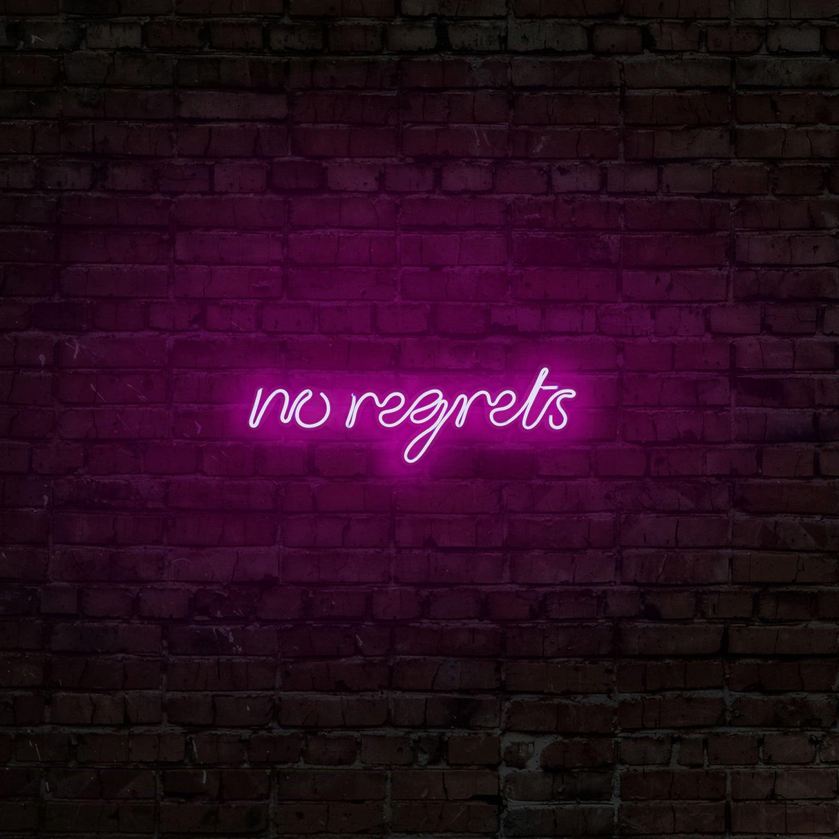 Aplica de Perete Neon No Regrets, 52x16 cm - Roz