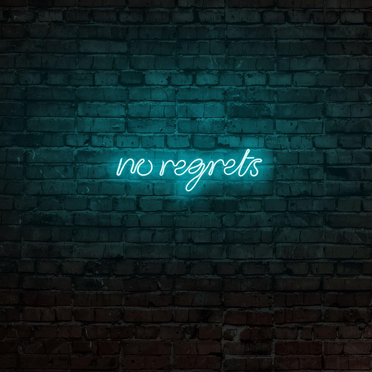 Aplica de Perete Neon No Regrets, 52x16 cm - Albastru