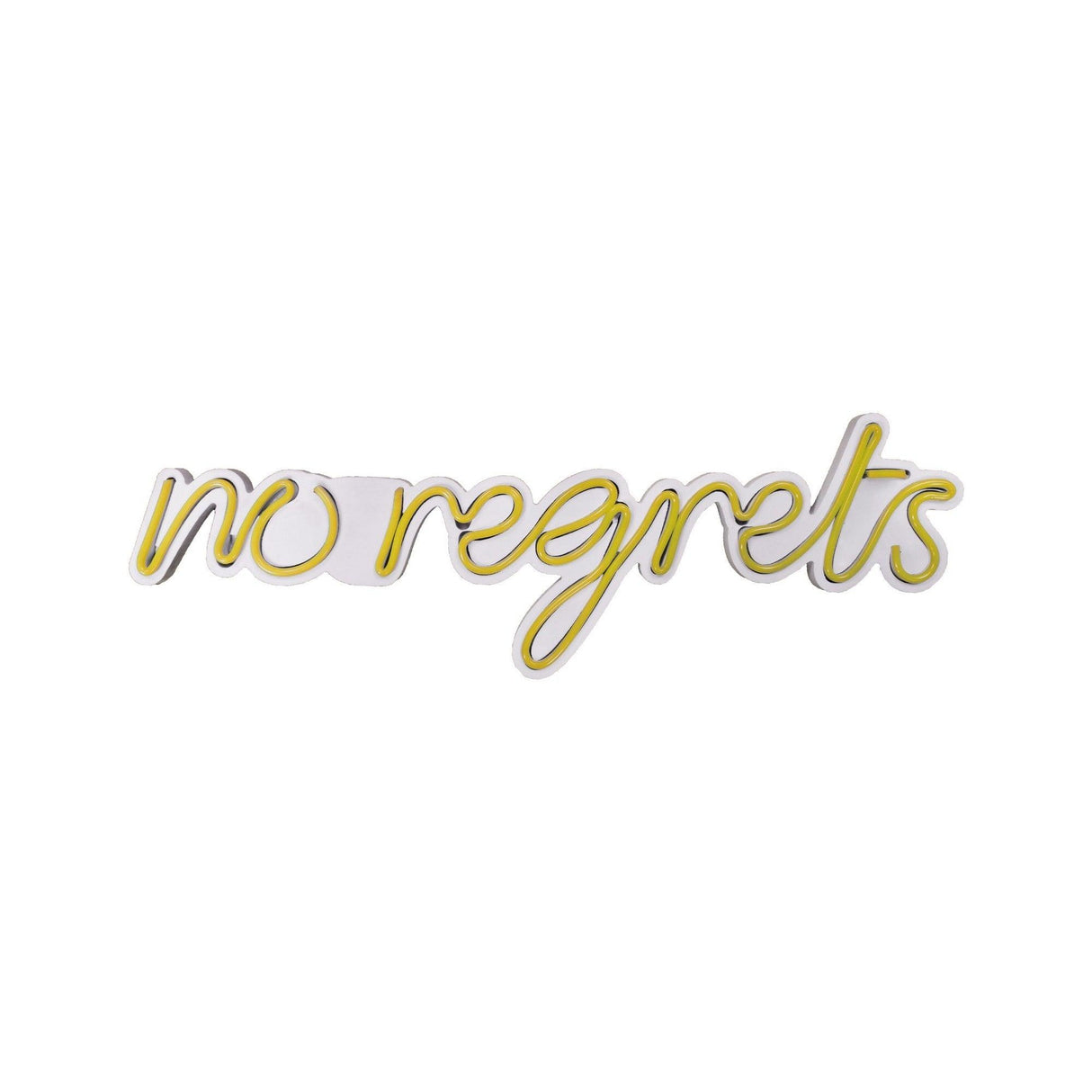 Aplica de Perete Neon No Regrets, 52x16 cm - Galben